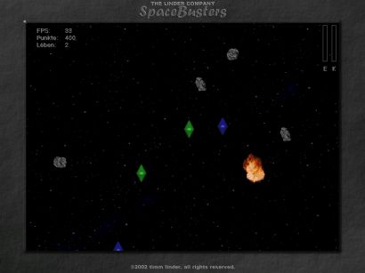 Screenshot vom Programm: SpaceBusters